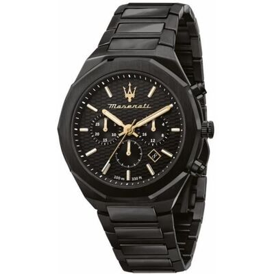 Montre homme - Maserati - Acier noir - Analogique - Ronde - Noir Noir - Publicité Montre homme - Maserati - Acier noir - Analogique - Ronde - Noir Noir - Publicité