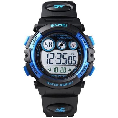 Montre Enfant Garcon Fille pour 5-16 Ans - Etanche 5ATM - Alarme/Date/Chronomètre/LED Bleu - Publicité Montre Enfant Garcon Fille pour 5-16 Ans - Etanche 5ATM - Alarme/Date/Chronomètre/LED Bleu - Publicité