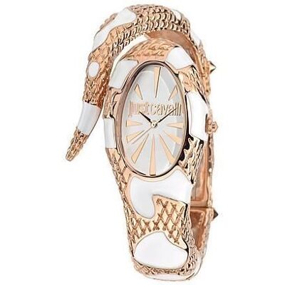 Montre - Just Cavalli - POISON - Émail blanc - Or rose PVD - Cadran blanc Blanc - Publicité Montre - Just Cavalli - POISON - Émail blanc - Or rose PVD - Cadran blanc Blanc - Publicité