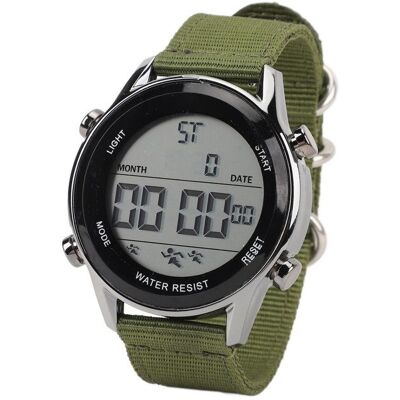 OMABETA Double fuseau horaire Digital Watch Hommes Digital Sports Watch Imperproof Alarm Countdown Double bijoux montre Od Green - Publicité OMABETA Double fuseau horaire Digital Watch Hommes Digital Sports Watch Imperproof Alarm Countdown Double bijoux montre Od Green - Publicité