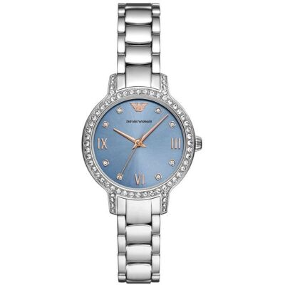 Montre Femme Emporio Armani - AR11585 en Acier Inoxydable Argent - Etanche 5 ATM Gris - Publicité Montre Femme Emporio Armani - AR11585 en Acier Inoxydable Argent - Etanche 5 ATM Gris - Publicité