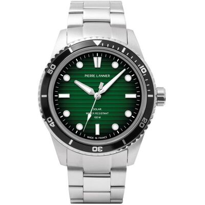 Montre homme - Pierre Lannier - Inti 244H161 - Solaire - Cadran vert - Étanche 100m Vert - Publicité Montre homme - Pierre Lannier - Inti 244H161 - Solaire - Cadran vert - Étanche 100m Vert - Publicité