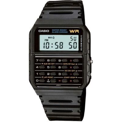 Montre pour homme - Casio - CA-53W-1ER - Calculatrice - Alarme quotidienne - Chronomètre Noir - Publicité Montre pour homme - Casio - CA-53W-1ER - Calculatrice - Alarme quotidienne - Chronomètre Noir - Publicité