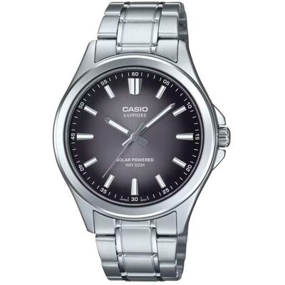 Montre - CASIO - MTS-RS100D-1ADF - Solaire - Verre saphir - Acier inoxydable Noir - Publicité Montre - CASIO - MTS-RS100D-1ADF - Solaire - Verre saphir - Acier inoxydable Noir - Publicité