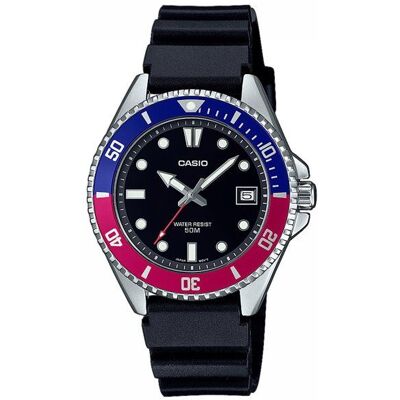 Montre - CASIO - MDV-10 - Homme - Noir/Bleu - Quartz - Analogique Noir - Publicité Montre - CASIO - MDV-10 - Homme - Noir/Bleu - Quartz - Analogique Noir - Publicité