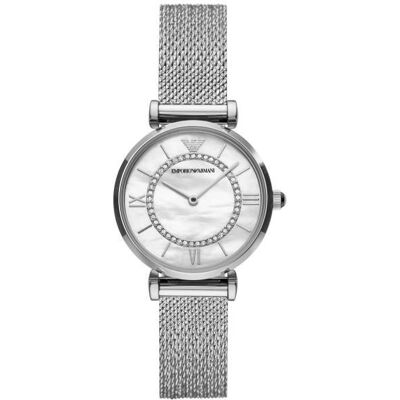 Montre Femme EMPORIO ARMANI - Acier Gris - Quartz - Verre minéral - Analogique Gris - Publicité Montre Femme EMPORIO ARMANI - Acier Gris - Quartz - Verre minéral - Analogique Gris - Publicité