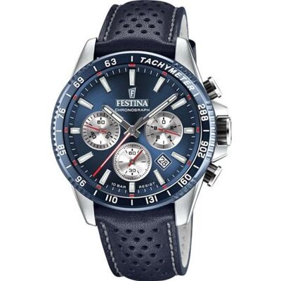 Montre - Festina - F20561/2 - Cadran Bleu - 45mm - Étanchéité 10ATM Bleu - Publicité Montre - Festina - F20561/2 - Cadran Bleu - 45mm - Étanchéité 10ATM Bleu - Publicité