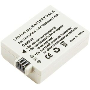 Batterie Canon EOS - 1000mAh Li-ion Blanche - Accessoire Appareil Photo - Publicité Batterie Canon EOS - 1000mAh Li-ion Blanche - Accessoire Appareil Photo - Publicité