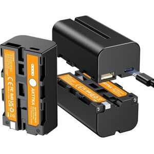 UNDERSCORE AKTTKA Lot de 3 Batteries NP-F550 - Power Bank Intégré 2600mAh USB-C - Pour Sony F550/F570/F750/F770/F930/F950/F960/F970 - Publicité UNDERSCORE AKTTKA Lot de 3 Batteries NP-F550 - Power Bank Intégré 2600mAh USB-C - Pour Sony F550/F570/F750/F770/F930/F950/F960/F970 - Publicité