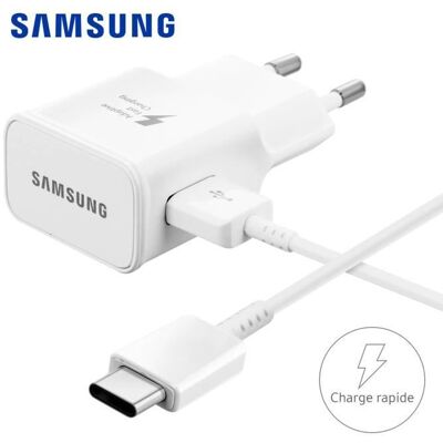 Chargeur Samsung Rapide EP-TA20EWE + Cable USB Type C pour Samsung Galaxy A71 Couleur Blanc Blanc - Publicité Chargeur Samsung Rapide EP-TA20EWE + Cable USB Type C pour Samsung Galaxy A71 Couleur Blanc Blanc - Publicité