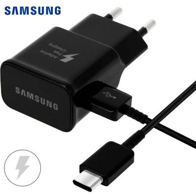 Chargeur Samsung Rapide EP-TA20EWE + Cable USB Type C pour Samsung Galaxy Note 20 Couleur Noir Noir - Publicité Chargeur Samsung Rapide EP-TA20EWE + Cable USB Type C pour Samsung Galaxy Note 20 Couleur Noir Noir - Publicité