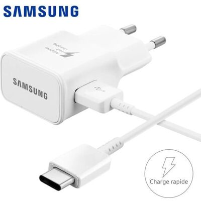 Chargeur - SAMSUNG - EP-TA20EWE - Rapide - USB Type C - Blanc - 1 m Blanc - Publicité Chargeur - SAMSUNG - EP-TA20EWE - Rapide - USB Type C - Blanc - 1 m Blanc - Publicité