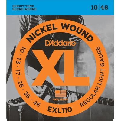 DADDARIO EXL110 Jeu de cordes pour guitare électrique - Light - 10-13-17-26-36-46 - Publicité DADDARIO EXL110 Jeu de cordes pour guitare électrique - Light - 10-13-17-26-36-46 - Publicité