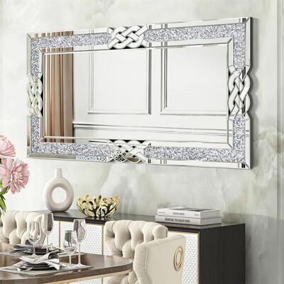 Miroir Décoration Murale Salon UNHO - Rectangulaire - Argent - 120x60cm - Publicité Miroir Décoration Murale Salon UNHO - Rectangulaire - Argent - 120x60cm - Publicité