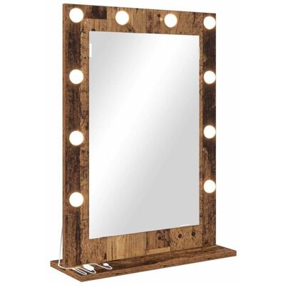 Miroir de coiffeuse en bois rustique Vidaxl - 70x50x18 cm - Publicité Miroir de coiffeuse en bois rustique Vidaxl - 70x50x18 cm - Publicité