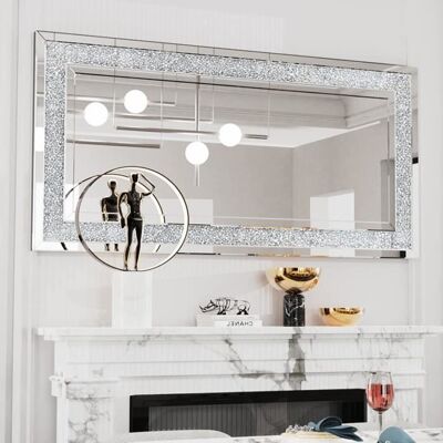 UNHO Grand Miroir Mural Décoratif Rectangulaire 120x60cm Miroir Art Décor pour Salon Salle de Bain - Publicité UNHO Grand Miroir Mural Décoratif Rectangulaire 120x60cm Miroir Art Décor pour Salon Salle de Bain - Publicité
