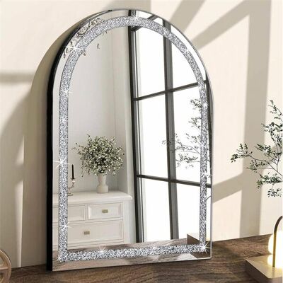 UNHO Miroir Décoration Murale Salon Miroir Mural Décoratif Design Cadre en Verre pour Maison Chambre Salle de Bain - 90x60cm Blanc - Publicité UNHO Miroir Décoration Murale Salon Miroir Mural Décoratif Design Cadre en Verre pour Maison Chambre Salle de Bain - 90x60cm Blanc - Publicité