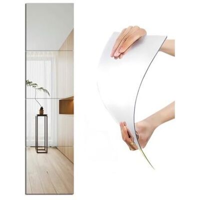 OPUL Miroirs adhésifs incassables 35x35 cm – idéal maquillage salle de sport & maison - Publicité OPUL Miroirs adhésifs incassables 35x35 cm – idéal maquillage salle de sport & maison - Publicité
