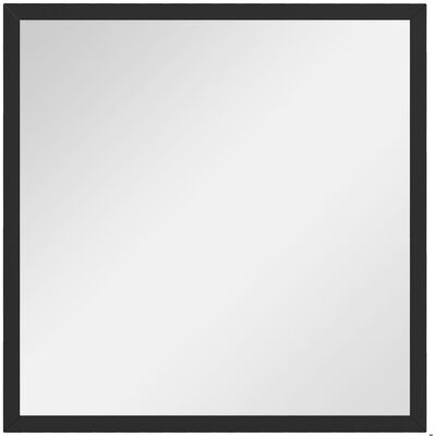 Miroir mural HOMCOM carré 50 x 50 cm cadre en bois noir idéal pour la salle de bain salon ou chambre Noir - Publicité Miroir mural HOMCOM carré 50 x 50 cm cadre en bois noir idéal pour la salle de bain salon ou chambre Noir - Publicité