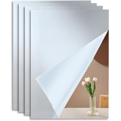 Lot de 4 Miroirs Muraux Adhésifs Acrylique 30×20 cm Épaisseur 2 mm – Miroir Flexible Antichoc sans Cadre Facile à Poser - Publicité Lot de 4 Miroirs Muraux Adhésifs Acrylique 30×20 cm Épaisseur 2 mm – Miroir Flexible Antichoc sans Cadre Facile à Poser - Publicité