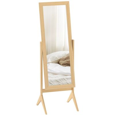 Miroir en pied - HOMCOM - inclinaison réglable - pour dressing chambre - 47 x 46 x 148 cm - chêne Marron - Publicité Miroir en pied - HOMCOM - inclinaison réglable - pour dressing chambre - 47 x 46 x 148 cm - chêne Marron - Publicité