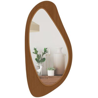 Miroir mural - HOMCOM - asymétrique - cadre en bois - 915 x 45 cm - effet bois naturel Marron - Publicité Miroir mural - HOMCOM - asymétrique - cadre en bois - 915 x 45 cm - effet bois naturel Marron - Publicité