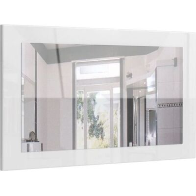 Vladon LIMA Miroir mural - Blanc haute brillance - 89 cm Blanc - Publicité Vladon LIMA Miroir mural - Blanc haute brillance - 89 cm Blanc - Publicité