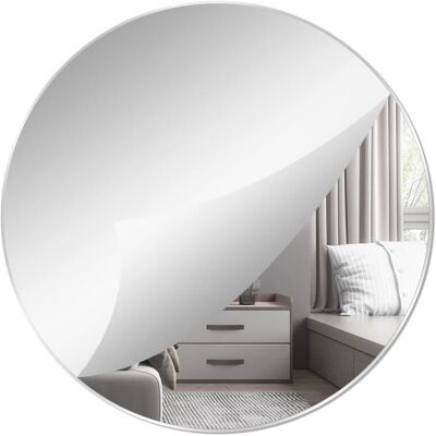 BEIJIYI 40cm Miroirs muraux adhesif Miroir Cercle Miroir Plastique decoratif Miroir Acrylique Grand miroirs Rond pour Salle de Chambre Blanc - Publicité BEIJIYI 40cm Miroirs muraux adhesif Miroir Cercle Miroir Plastique decoratif Miroir Acrylique Grand miroirs Rond pour Salle de Chambre Blanc - Publicité