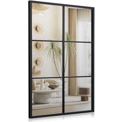 70 x 100 CM Miroir Murale Rectangulaire COSTWAY à 3 Couches Cadre en Métal Suspension Verticale Horizontale pour Salon Chambre Noir - Publicité 70 x 100 CM Miroir Murale Rectangulaire COSTWAY à 3 Couches Cadre en Métal Suspension Verticale Horizontale pour Salon Chambre Noir - Publicité
