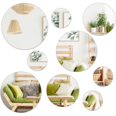 DLZAOAO 9 Miroirs Ronds Autocollants Miroir Rond Mural Stickers Adhesif Petit Muraux Acrylique a Coller DéCor Salle de Bain DéCoratif - Publicité DLZAOAO 9 Miroirs Ronds Autocollants Miroir Rond Mural Stickers Adhesif Petit Muraux Acrylique a Coller DéCor Salle de Bain DéCoratif - Publicité