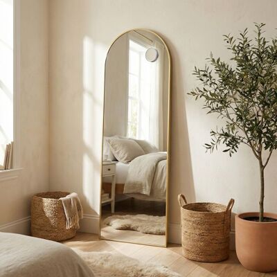 SONGMICS Miroir Intégral 160 x 50 cm Cadre en Alliage d’Aluminium Verre Trempé pour Chambre Dressing Doré Clair Jaune - Publicité SONGMICS Miroir Intégral 160 x 50 cm Cadre en Alliage d’Aluminium Verre Trempé pour Chambre Dressing Doré Clair Jaune - Publicité