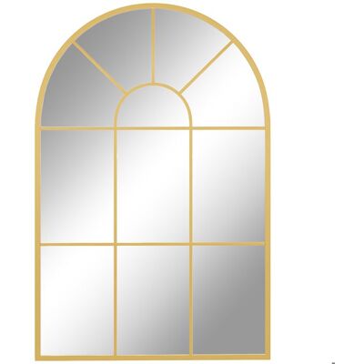 Miroir mural HOMCOM en métal cadre doré en forme de voûtée – 91 x 60 cm – décoration pour entrée chambre à coucher salon Jaune - Publicité Miroir mural HOMCOM en métal cadre doré en forme de voûtée – 91 x 60 cm – décoration pour entrée chambre à coucher salon Jaune - Publicité