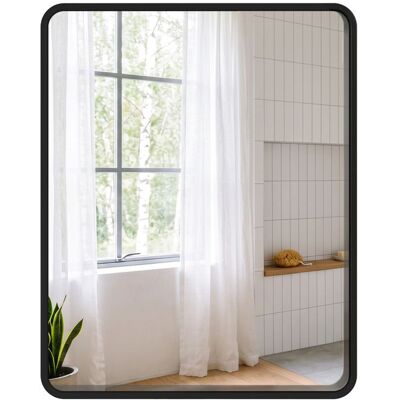 Miroir mural - HOMCOM - rectangulaire - moderne - cadre en métal - pour salon entrée couloir - 50 x 40 cm - noir Noir - Publicité Miroir mural - HOMCOM - rectangulaire - moderne - cadre en métal - pour salon entrée couloir - 50 x 40 cm - noir Noir - Publicité