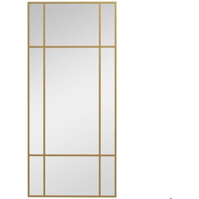 Miroir mural HOMCOM verrière rectangulaire style fenêtre horizontal ou vertical avec 4 crochets en métal doré - 110x50 cm Jaune - Publicité Miroir mural HOMCOM verrière rectangulaire style fenêtre horizontal ou vertical avec 4 crochets en métal doré - 110x50 cm Jaune - Publicité