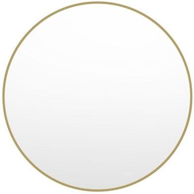 VENTE-UNIQUE Grand miroir mural rond en métal - D. 150 cm - Doré - RONDIA Jaune - Publicité VENTE-UNIQUE Grand miroir mural rond en métal - D. 150 cm - Doré - RONDIA Jaune - Publicité