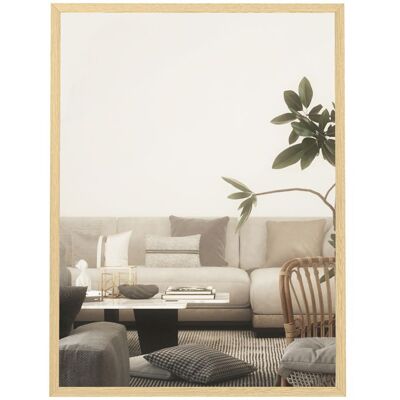 Miroir mural HOMCOM rectangulaire 80 x 60 cm cadre en bois naturel idéal pour la salle de bain salon ou chambre Beige - Publicité Miroir mural HOMCOM rectangulaire 80 x 60 cm cadre en bois naturel idéal pour la salle de bain salon ou chambre Beige - Publicité
