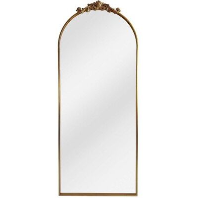 VENTE-UNIQUE Grand miroir style romantique avec moulure - Métal - L. 65 x H. 165 cm - Doré - INARI Jaune - Publicité VENTE-UNIQUE Grand miroir style romantique avec moulure - Métal - L. 65 x H. 165 cm - Doré - INARI Jaune - Publicité