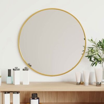 Miroir Murale Rond en Or vidaXL - 40cm pour Salle de Bain - Publicité Miroir Murale Rond en Or vidaXL - 40cm pour Salle de Bain - Publicité