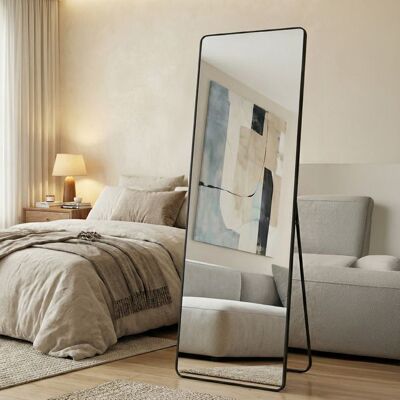 SONGMICS Miroir sur Pied 160 x 50 cm Cadre en Alliage d’Aluminium Verre Trempé Noir Noir - Publicité SONGMICS Miroir sur Pied 160 x 50 cm Cadre en Alliage d’Aluminium Verre Trempé Noir Noir - Publicité