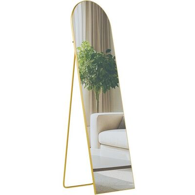 DÉCOSHOP26 Miroir sur pied ou mural 140 × 40 cm cadre fin design elegant cadre metal dore brillant 140x40 cm Verre or brillant 10_0008439 - Publicité DÉCOSHOP26 Miroir sur pied ou mural 140 × 40 cm cadre fin design elegant cadre metal dore brillant 140x40 cm Verre or brillant 10_0008439 - Publicité