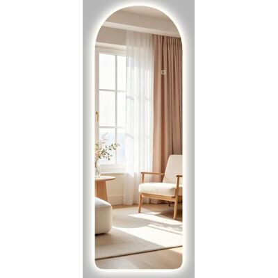 Grand miroir mural 120 x 40 cm HOMCOM miroir arqué sans carde éclairage LED intensité variable 3 couleurs déclairage transparent Blanc - Publicité Grand miroir mural 120 x 40 cm HOMCOM miroir arqué sans carde éclairage LED intensité variable 3 couleurs déclairage transparent Blanc - Publicité