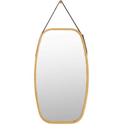 Miroir Mural Costway avec Sangle en Cuir Réglable - Coins Arrondis - Grande Taille - Publicité Miroir Mural Costway avec Sangle en Cuir Réglable - Coins Arrondis - Grande Taille - Publicité