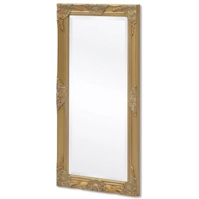 Miroir mural - VIDAXL - Baroque - 100 x 50 cm - Doré - Bois massif - Intérieur Marron - Publicité Miroir mural - VIDAXL - Baroque - 100 x 50 cm - Doré - Bois massif - Intérieur Marron - Publicité