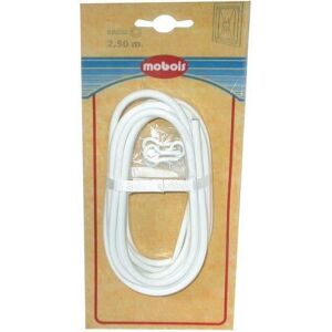 MOBOIS Tringle ressort gainée - blanc - 2.5 m + pitons Blanc - Publicité MOBOIS Tringle ressort gainée - blanc - 2.5 m + pitons Blanc - Publicité