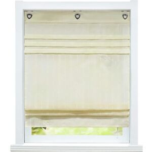 Hongya Rideaux courts Store romain enrouleur occultant lin sans perçage Semi- transparent cuisine Couleur beige - L 60 x H 140 cm - Publicité Hongya Rideaux courts Store romain enrouleur occultant lin sans perçage Semi- transparent cuisine Couleur beige - L 60 x H 140 cm - Publicité