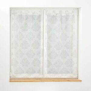 DOUCEUR D'INTÉRIEUR Paire droite passants 2 x 60 x 120 cm voile tisse applique levita Blanc Blanc - Publicité DOUCEUR D'INTÉRIEUR Paire droite passants 2 x 60 x 120 cm voile tisse applique levita Blanc Blanc - Publicité