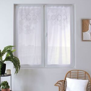 DECO STARS Paire de petits voilages ornée de broderies Gris 60x120 cm Gris - Publicité DECO STARS Paire de petits voilages ornée de broderies Gris 60x120 cm Gris - Publicité