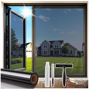 WINDIMILEY Film Miroir Fenêtre Anti-Regard 45x400cm - Protection UV & Chaleur - Adhésif Occultant Argenté pour Intimité Maison Bureau - Publicité WINDIMILEY Film Miroir Fenêtre Anti-Regard 45x400cm - Protection UV & Chaleur - Adhésif Occultant Argenté pour Intimité Maison Bureau - Publicité