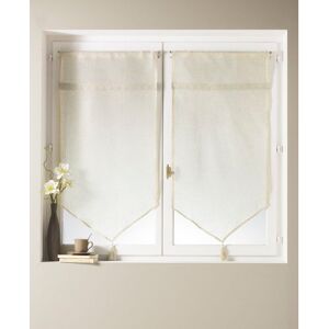 HOME MAISON Paire de voilage à parement haut en macramé coeur Ivoire 45x120 cm Gris - Publicité HOME MAISON Paire de voilage à parement haut en macramé coeur Ivoire 45x120 cm Gris - Publicité