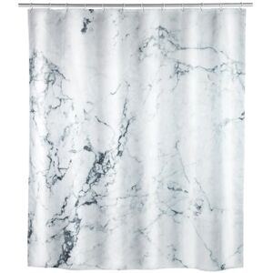 WENKO Rideau de douche Onyx rideau de douche 180x200 cm hydrofuge anneaux inclus Polyester effet marbre 180x200 cm Gris Gris - Publicité WENKO Rideau de douche Onyx rideau de douche 180x200 cm hydrofuge anneaux inclus Polyester effet marbre 180x200 cm Gris Gris - Publicité